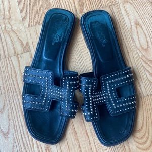 Hermes Studded Oran Sandal size 40
